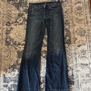 7 For All Mankind Dark Indigo Flare Jeans